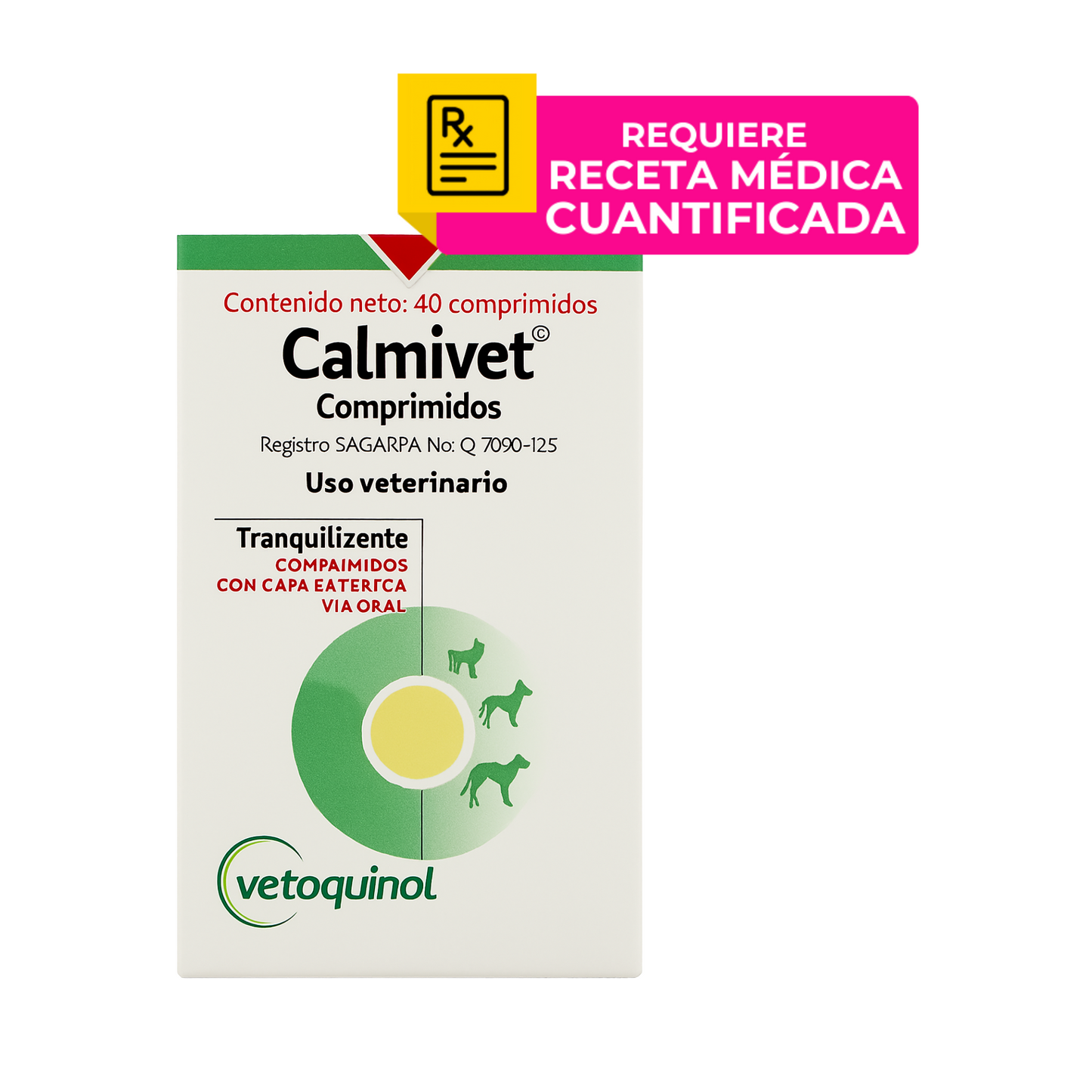 Calmivet 40 Comprimidos Sedante Veterinario en Tabletas Vetoquinol