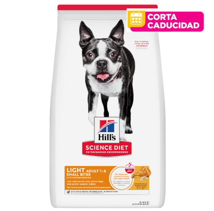 CORTA CADUCIDAD 30/04/2026 Hill's Science Diet Adult Light, Alimento Bajo en Calorías para Perro 6.8Kg