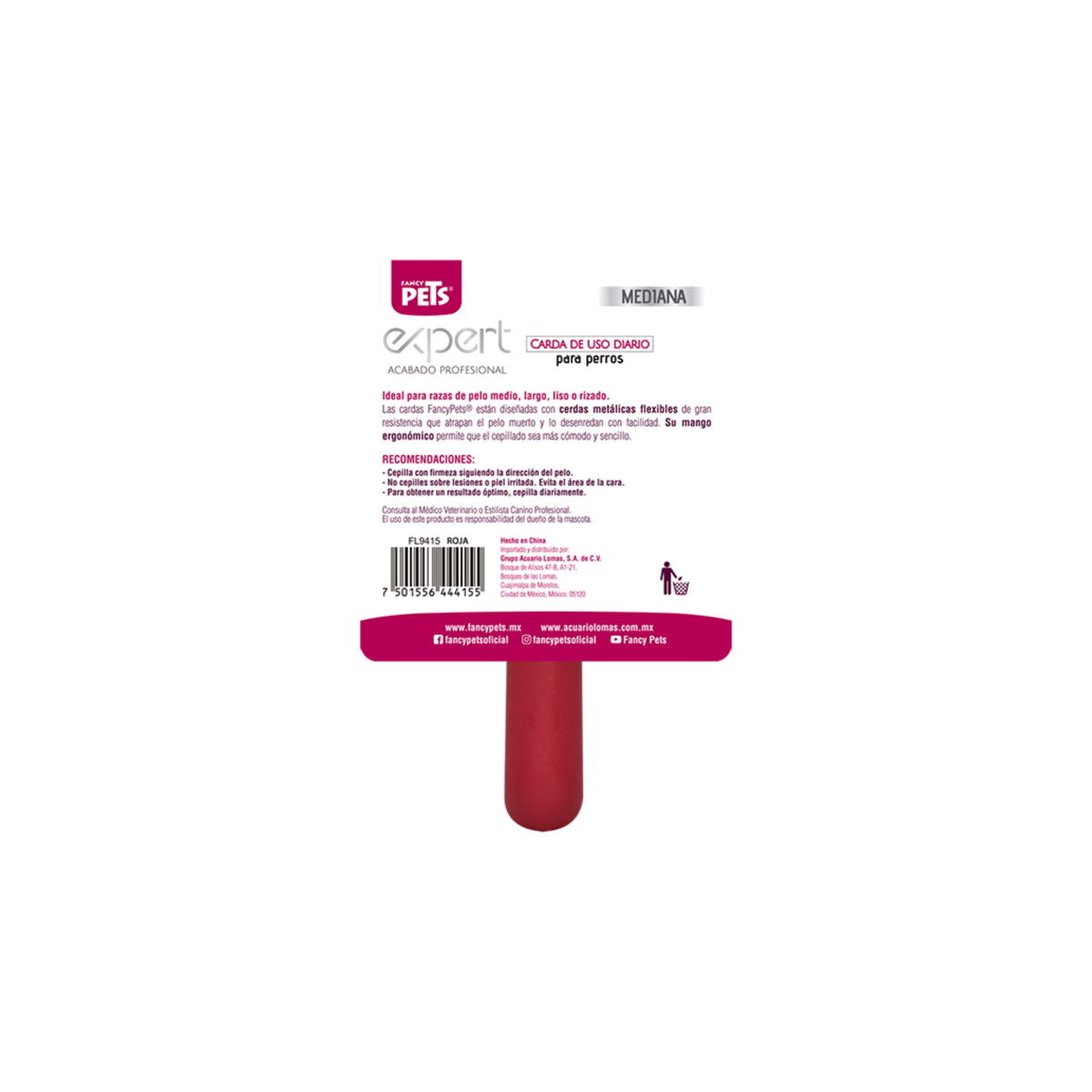 Carda Expert Fancy Pets Roja para Perro Mediano