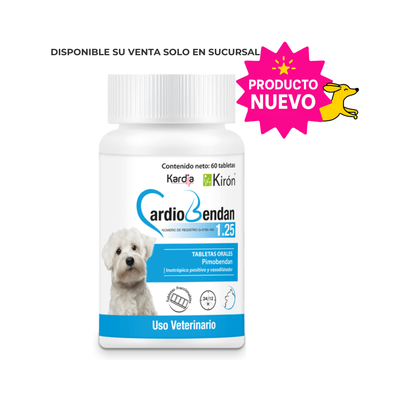 CardioBendan 1.25mg Pimobendan 60 tabletas para perros - Kirón