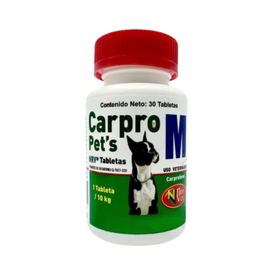 Carpro Pets M 44 Mg Perros De 10kg 30 Tab Norvet Carprofeno