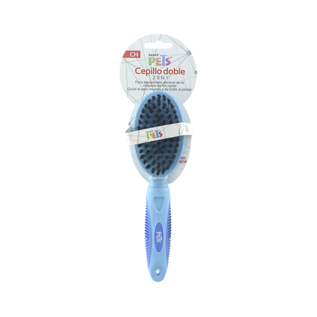 Cepillo Doble Fancy Pets Azul para Perro Chico