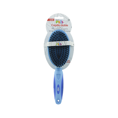 Cepillo Doble Fancy Pets Azul para Perro Grande