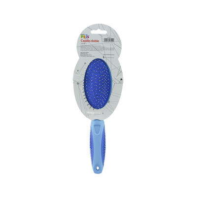 Cepillo Doble Fancy Pets Azul para Perro Grande