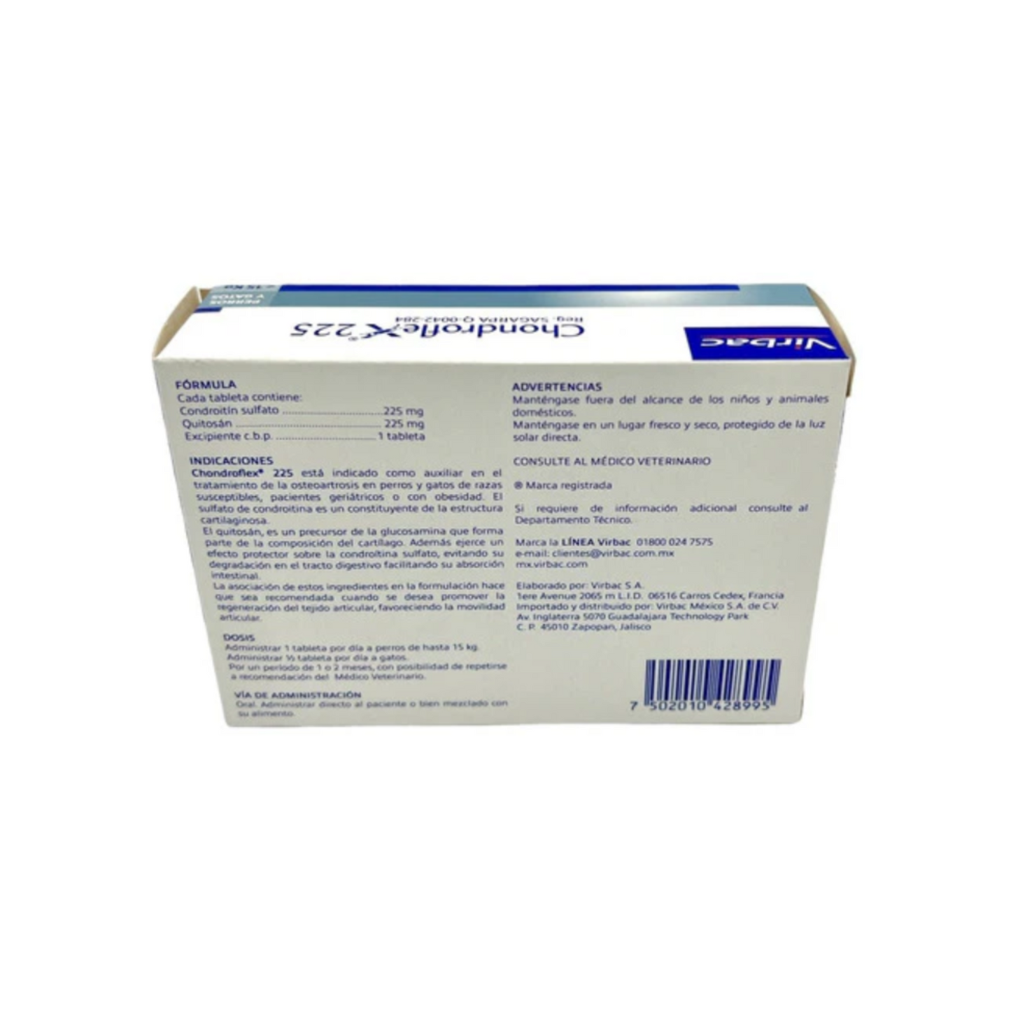 Chondroflex 225, 30 Tabletas, Virbac