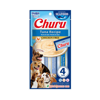 Churu Premio para Perro Sabor Atún Bolsa de 4 Tubos 14 g