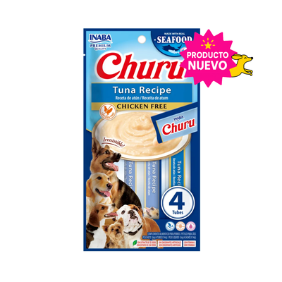 Churu Premio para Perro Sabor Atún Bolsa de 4 Tubos 14 g