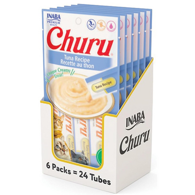Churu 6 Pack Premios para Gato Atún 4 tubos de 14 Gr c/u