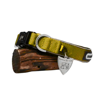 Dogness Collar Reflectivo Color Amarillo Para Perro Talla M