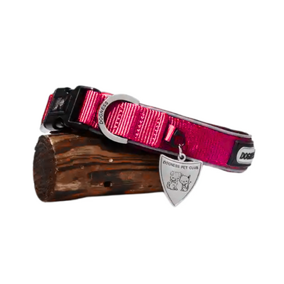 Dogness Collar Reflectivo Color Rojo Para Perro Talla L