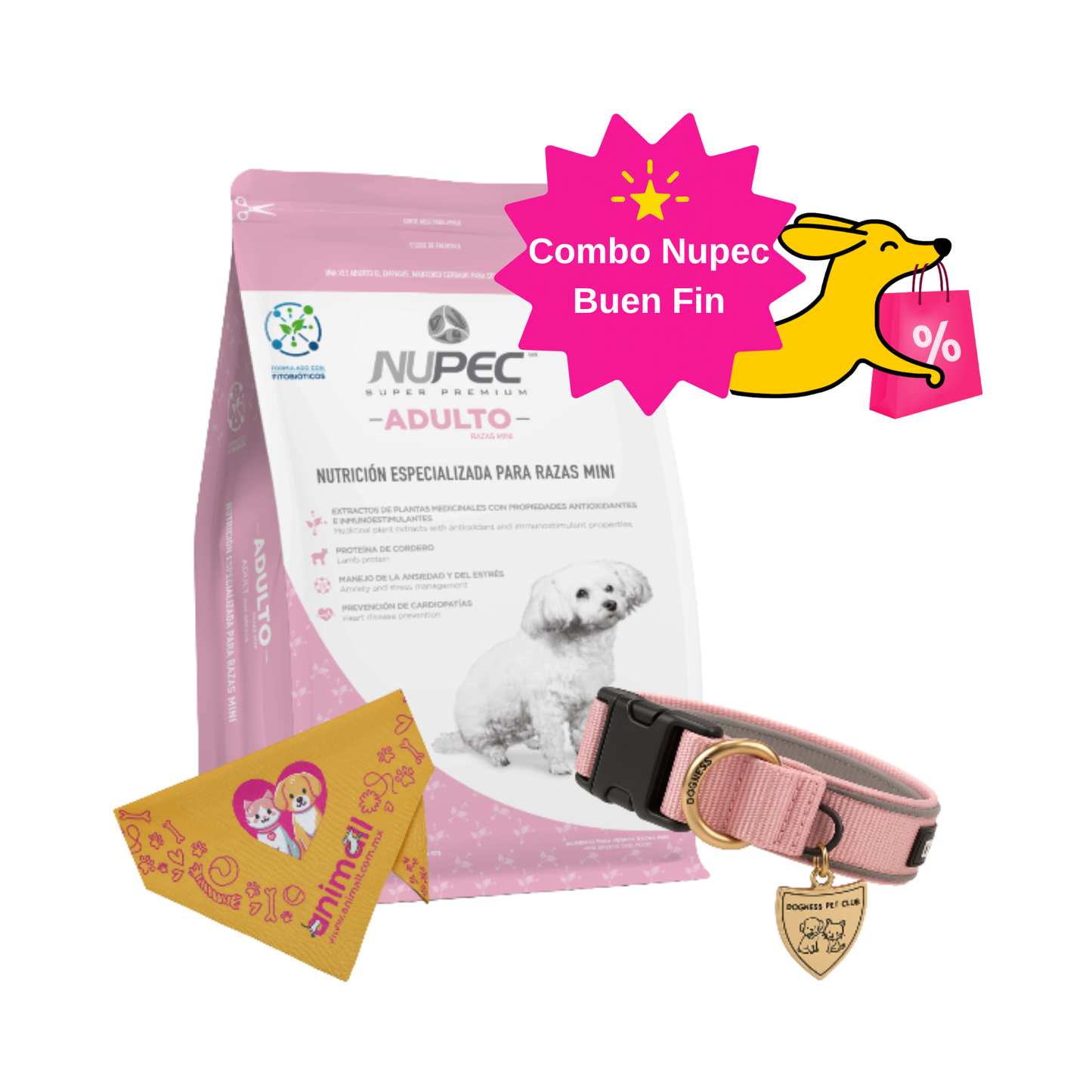 Combo Nupec Buen Fin Perro Adulto Raza Mini 3 Kg