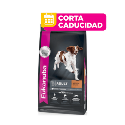 CORTA CADUCIDAD Eukanuba Adulto Razas Medianas 2.04 Kg.