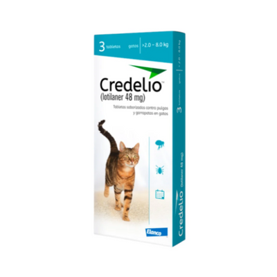 Credelio 48 Mg Gatos 3 Tabletas  2 a 8 kg Elanco