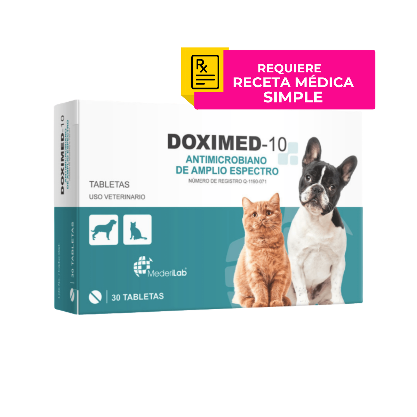 Doximed 10 Antimicrobiano 30 Tabletas MederiLab