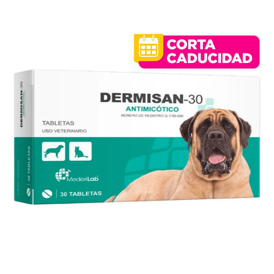 CORTA CADUCIDAD Dermisan 30 Antimicótico 30 Tabletas Mederilab