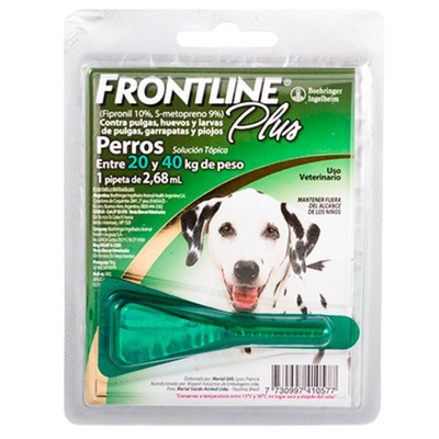 Frontline Plus Antipulgas y Antigarrapatas para Perros de 20-40 Kg 1 Pipeta