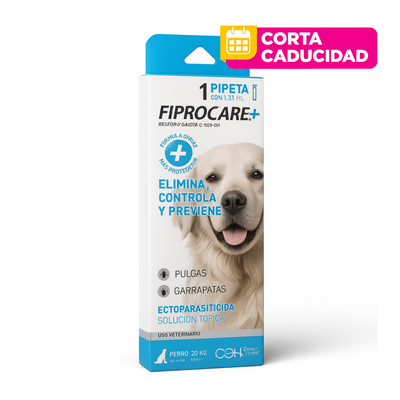 CORTA CADUCIDAD Fiprocare 1 Pipeta para Perro de hasta 20 kg