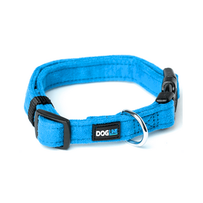Dogline Collar de Microfibra Color Azul Talla Grande