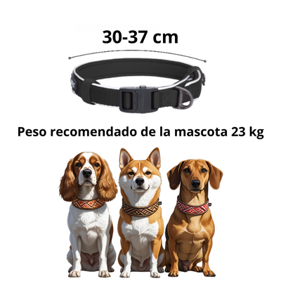 Dogness Collar Reflectivo Color Negro Para Perro Talla S