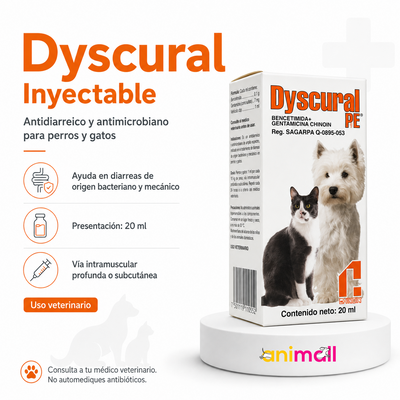 Dyscural Inyectable 20 ml para Perros y Gatos | Chinoin