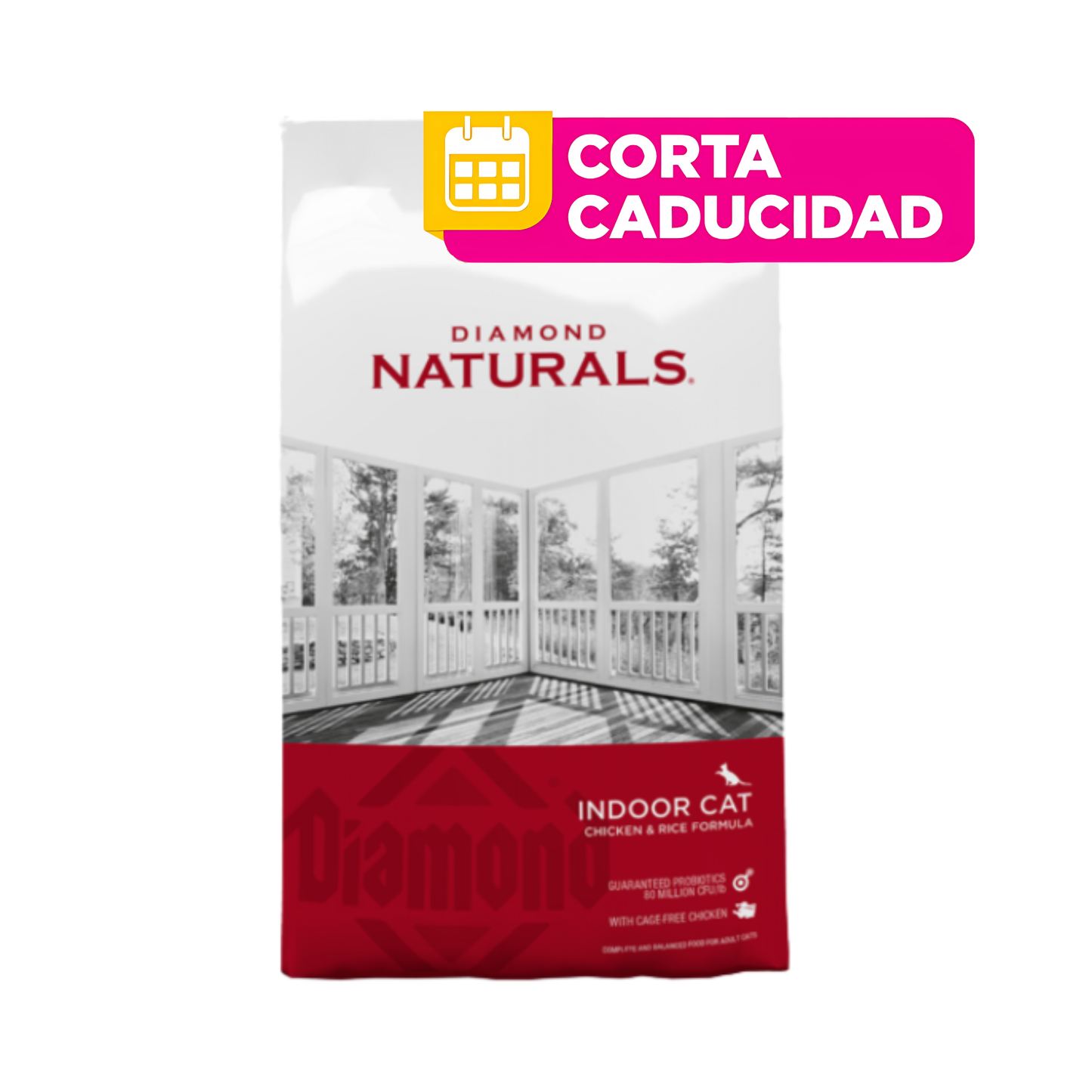 CORTA CADUCIDAD 22/02/2026 Diamond Naturals Indoor Cat Pollo y Arroz 2.72 kg