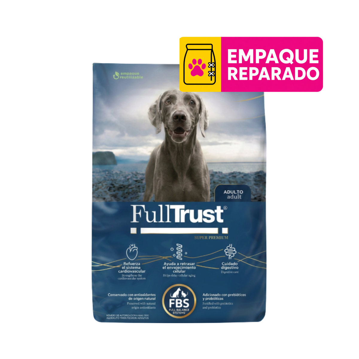 EMPAQUE REPARADO FullTrust Perro Adulto 8kg