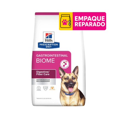EMPAQUE REPARADO Hill's Cuidado Digestivo para Perro Prescription Diet Gastrointestinal Biome 7.3 Kg