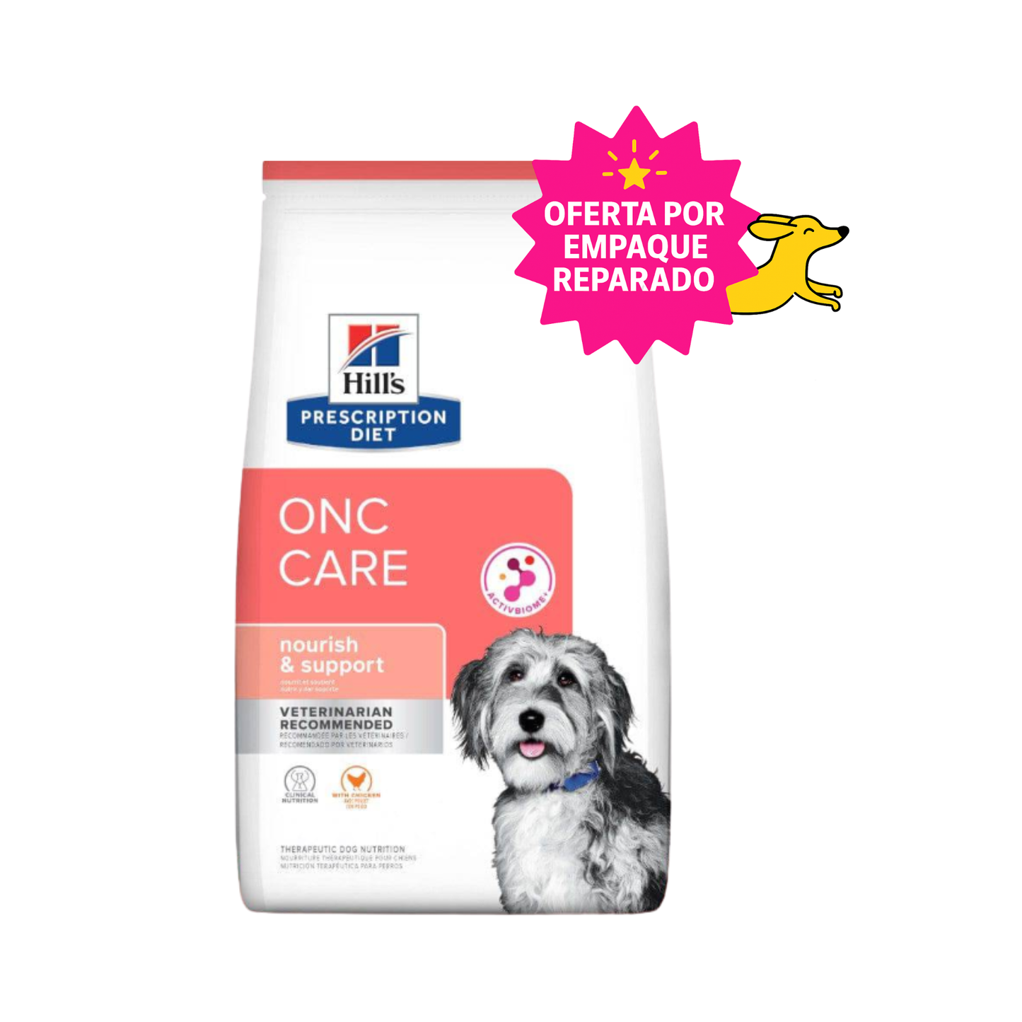 EMPAQUE REPARADO Hill's Prescription Diet ONC Care, Nutrición y Apoyo de Recuperación, para Perro, 6.8 Kg