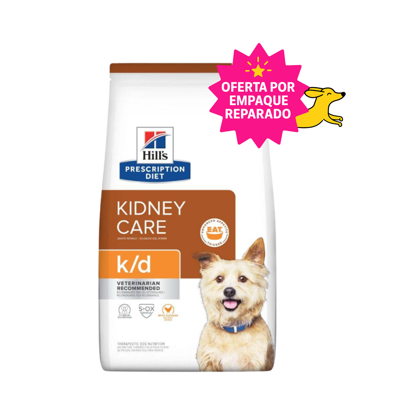 EMPAQUE REPARADO Hill's Prescription Diet k/d, Cuidado Renal, para Perro, 12.5 Kg