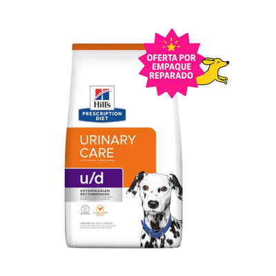 EMPAQUE REPARADO Hill's Prescription Diet u/d, Cuidado Urinario, Alimento Seco para Perro, 12.5 Kg