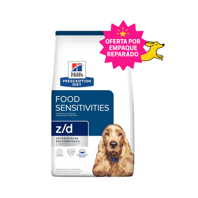 EMPAQUE REPARADO Hill's Prescription Diet z/d, Sensibilidades Alimentarias, para Perro, 8 Kg