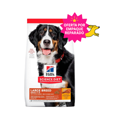 EMPAQUE REPARADO Hill's Science Diet Adult Large Breed Alimento para Perro Raza Grande Sabor Pollo 20.4Kg