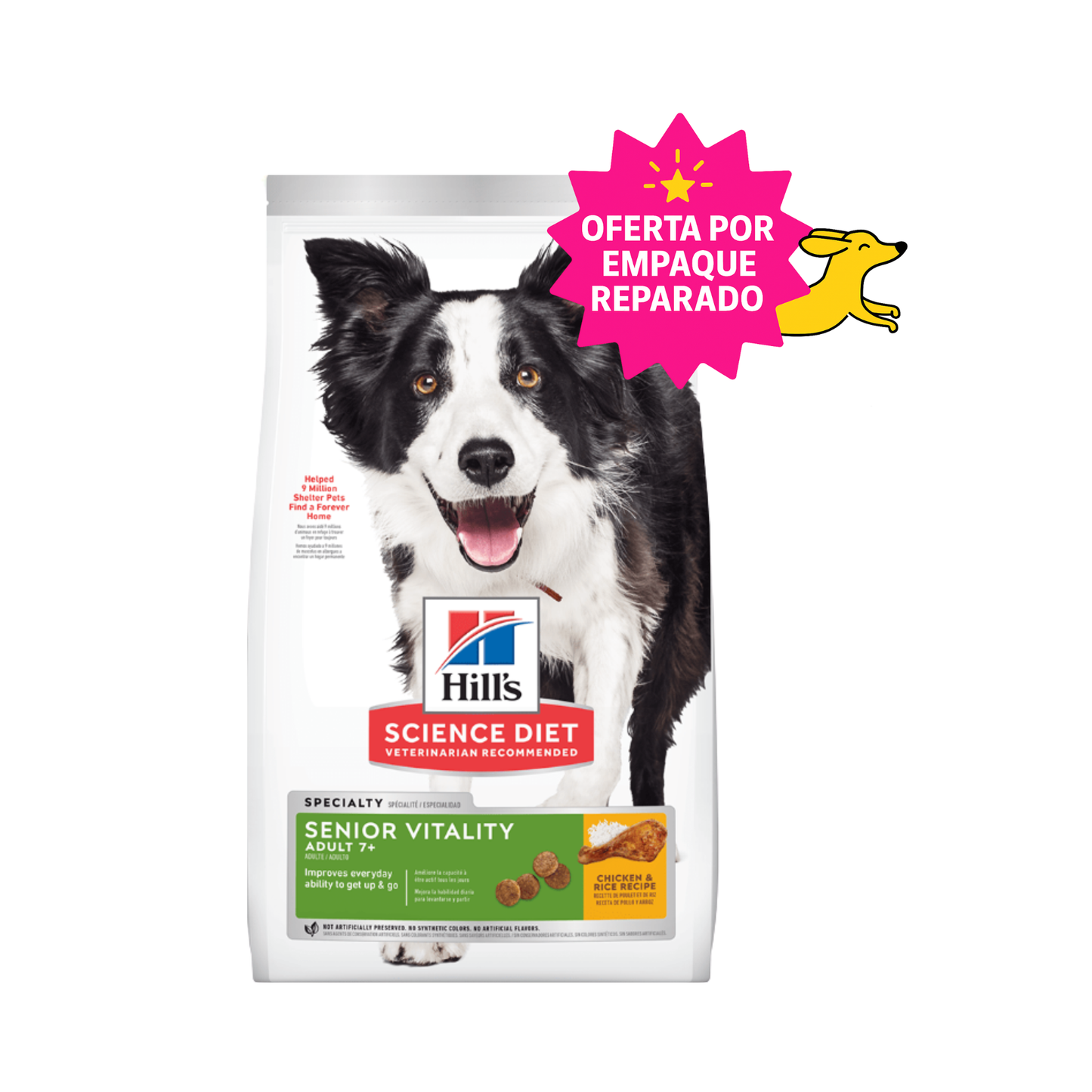 EMPAQUE REPARADO Hill's Science Diet Senior Vitality Alimento para Perro Senior Sabor Pollo 5.7Kg