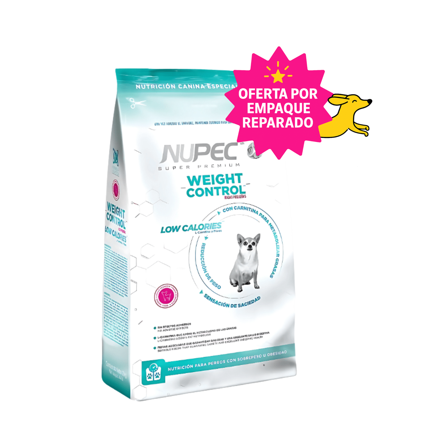 EMPAQUE REPARADO Nupec Perro Weight Control Raza Pequeña 8 Kg