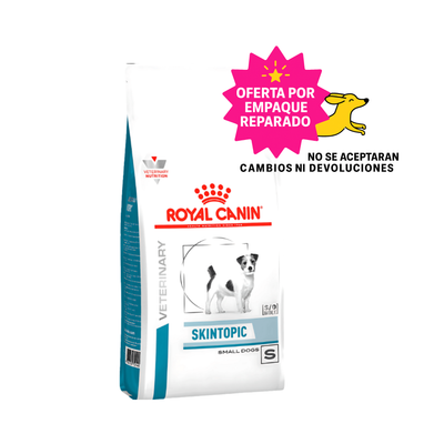 EMPAQUE REPARADO Royal Canin Vet Skin Topic Small Dog 4 Kg
