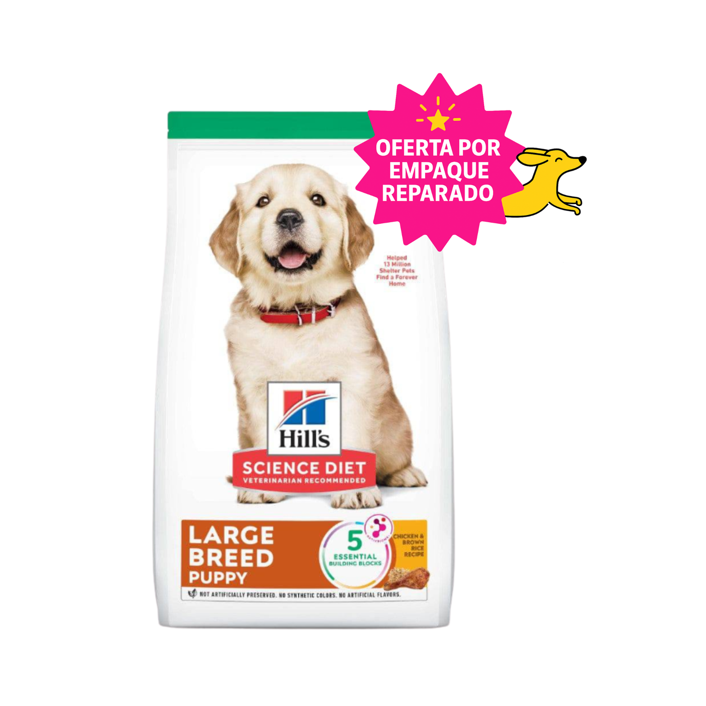 EMPAQUE REPARADO Hill's Science Diet Puppy Large Breed, Alimento para Perro Cachorro Razas Grande Sabor Pollo 7Kg