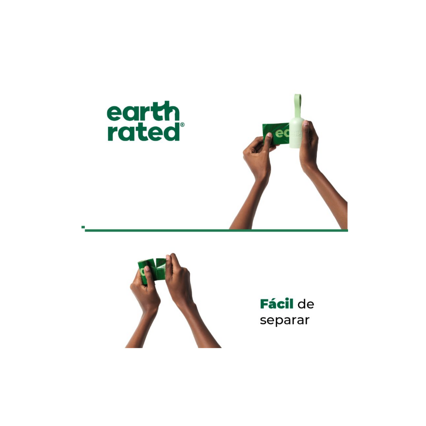 Earth Rated Dispensador de Bolsas para Correa con 15 Bolsas Aroma a Lavanda