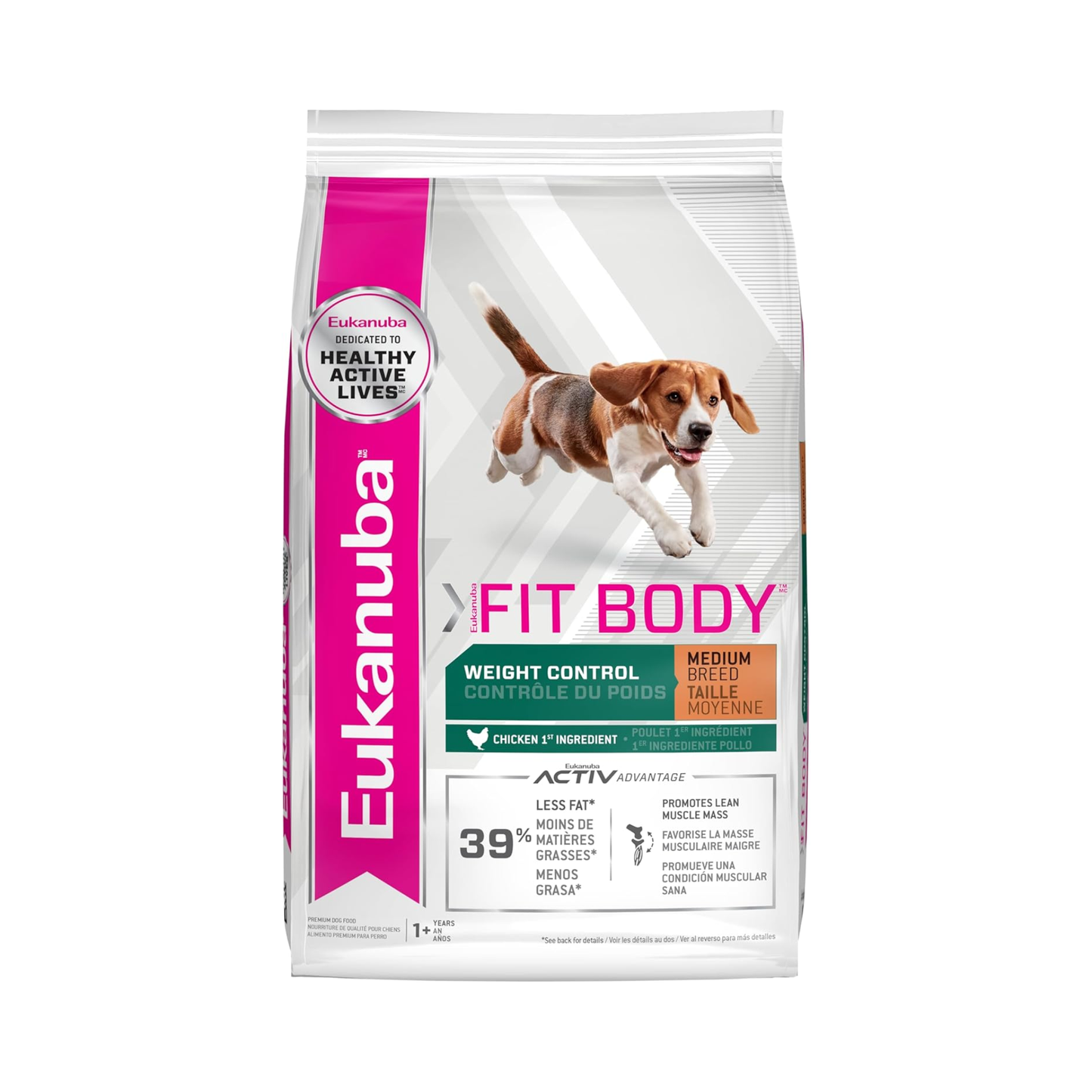 Eukanuba Weight Control Fit Body para Razas Medianas 12.71 Kg.
