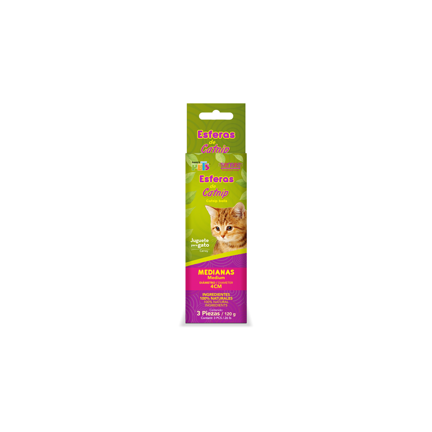Fancy Pets Bola de Catnip Medianas para Gato 120 g