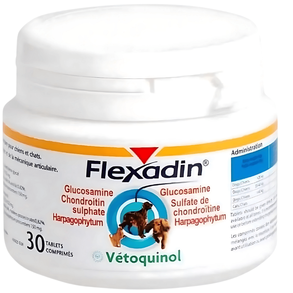 Flexadin Suplemento articular perros y gatos 30 tabletas, Vetoquinol - AniMALL