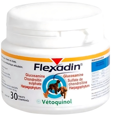 Flexadin Suplemento articular perros y gatos 30 tabletas, Vetoquinol