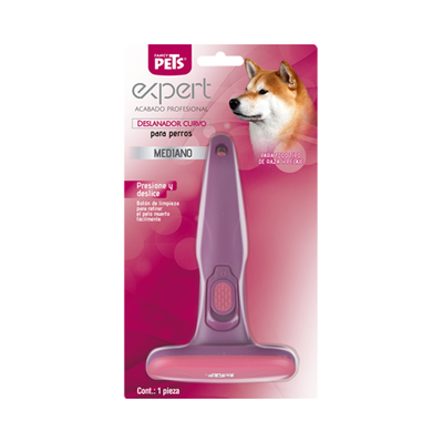 Deslanador para gatos y perros curvo mediano Fancy Pets