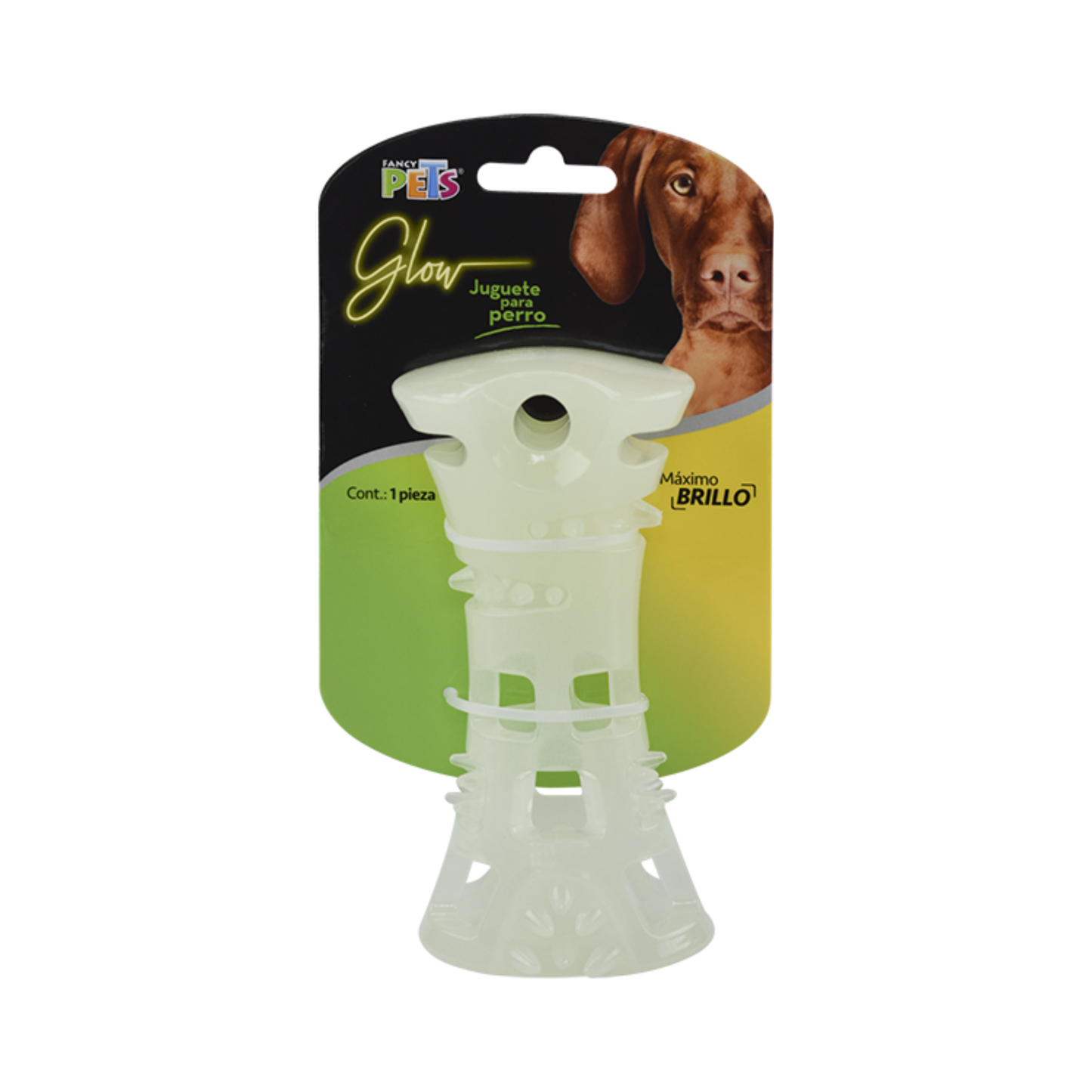 Fancy Pets Hueso Glow Mediano Juguete Luminiscente para Perro