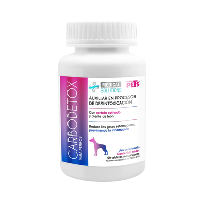 Fancy Pets Medical Solutions Carbodetox Carbón Activado 60 Tabletas Masticables