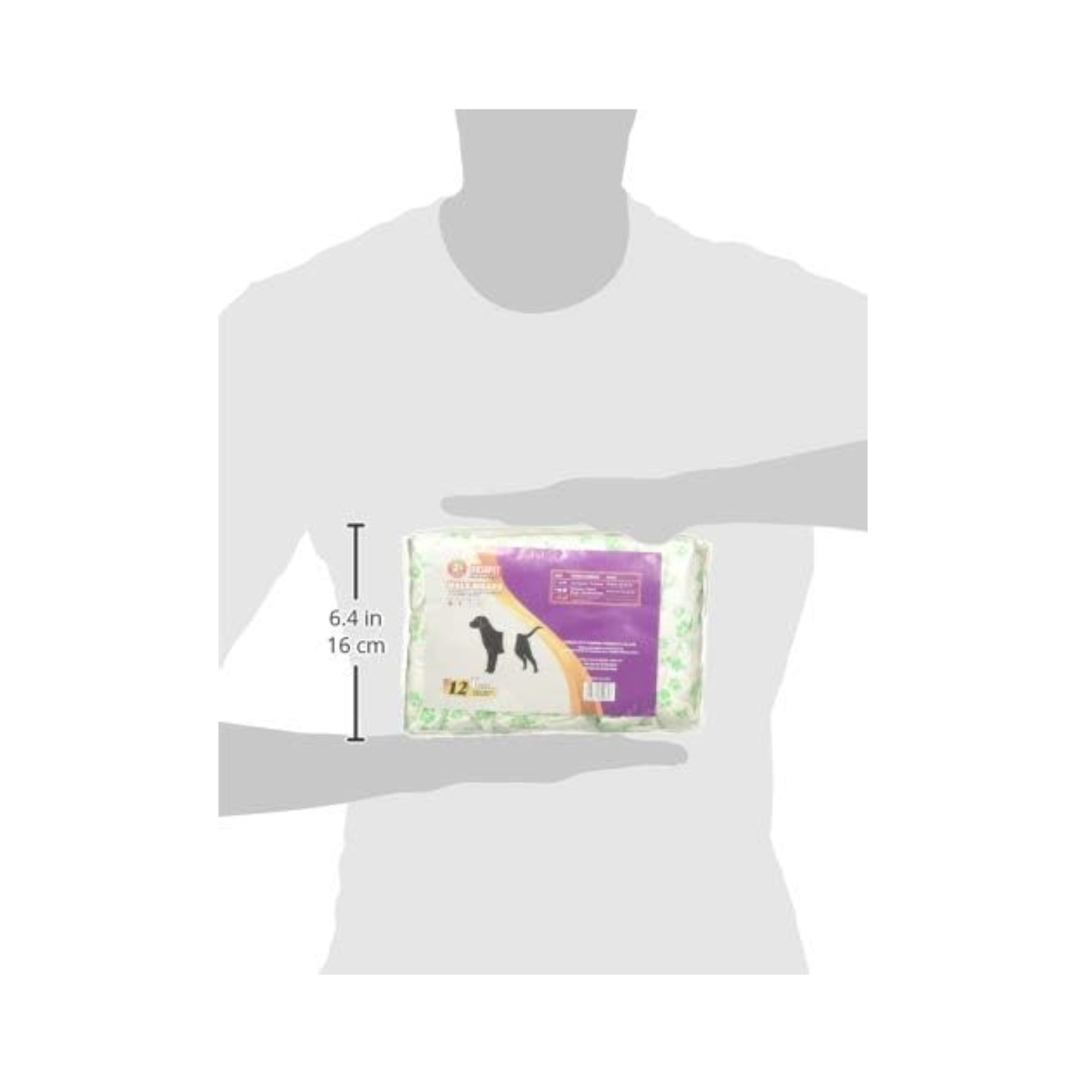 Pañales desechables para perros 12 Piezas para Machos de Talla Grande 60 a 80 cm