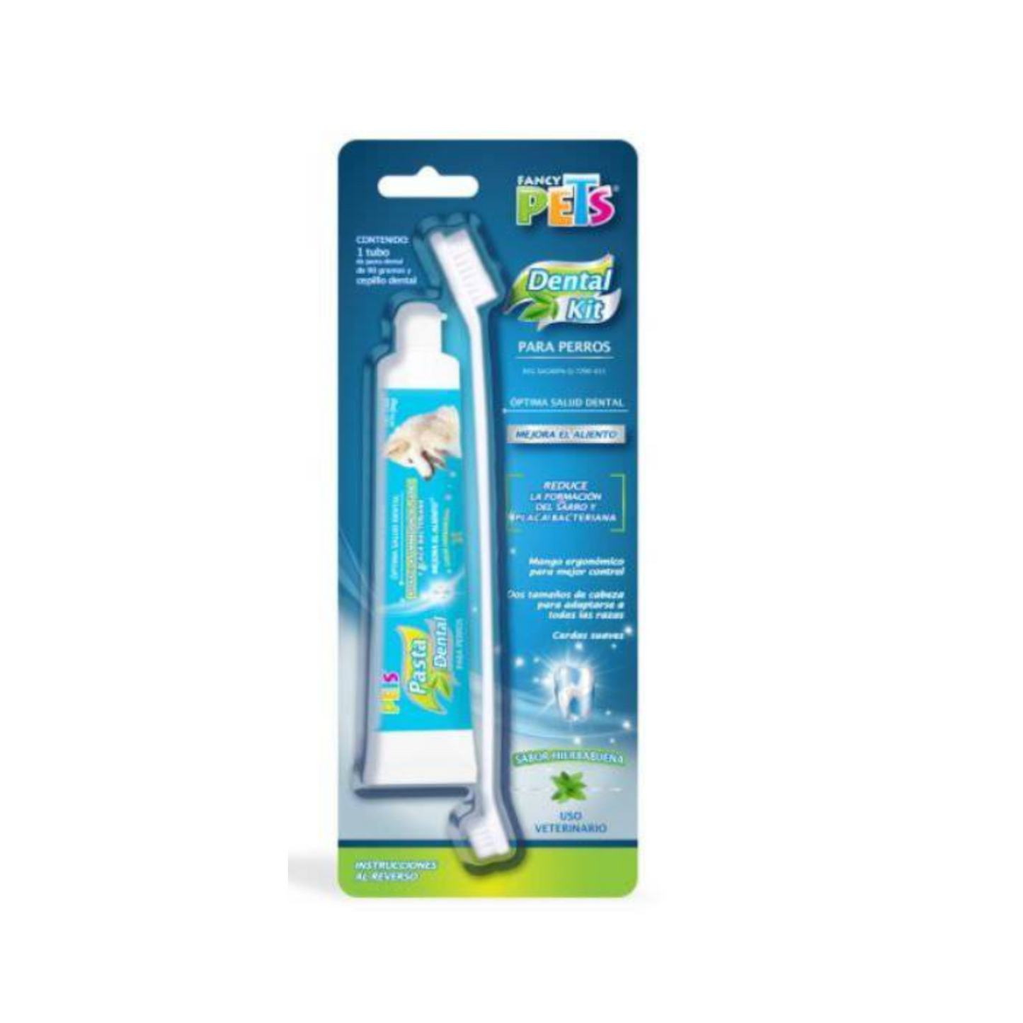 Fancy pets Kit Dental Pasta y cepillo dental para perros