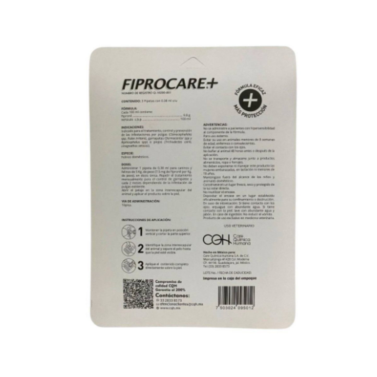 Fiprocare 3 Pipetas para Gatos de hasta 5 kg