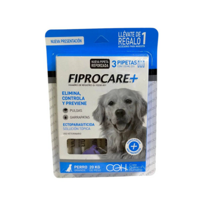 Fiprocare 3 Pipetas para Perro de hasta 20 kg