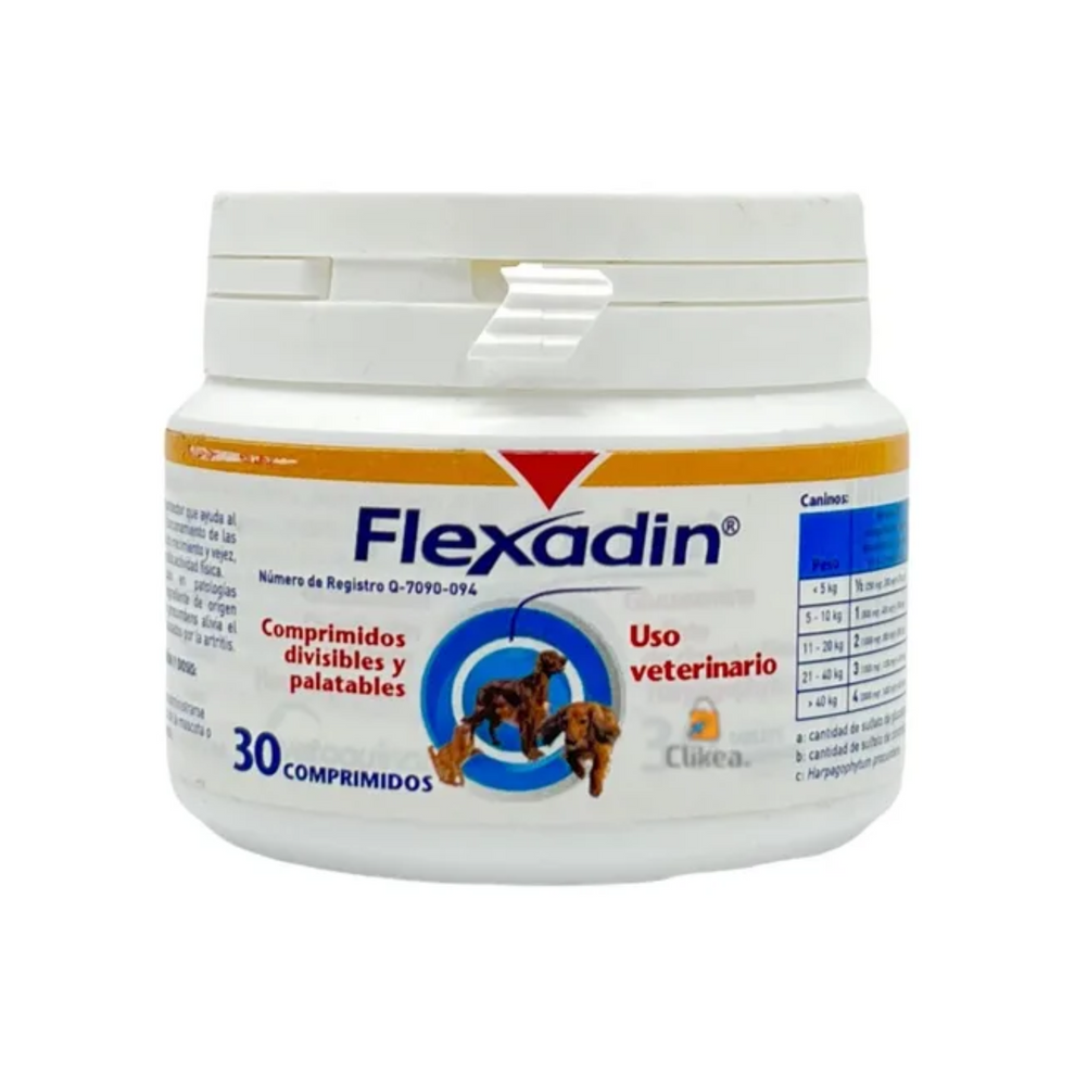 Flexadin perros, Suplemento articular para perros y gatos, 30. – Plaza