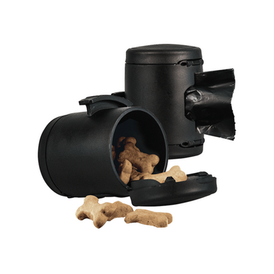 Flexi Contenedor Portátil Chico 2 en 1 para Premios y Bolsas de Mascota